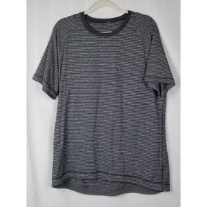 Men's Lululemon Grey Stripped Shirt Size XL